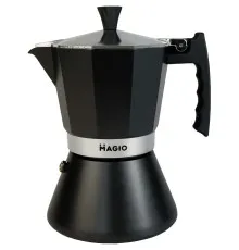 Гейзерна кавоварка Magio Чорна 9 порцій 450 мл (MG-1006)