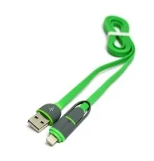 Дата кабель USB 2.0 AM to Lightning + Micro 5P 1.0m PowerPlant (KD00AS1291)