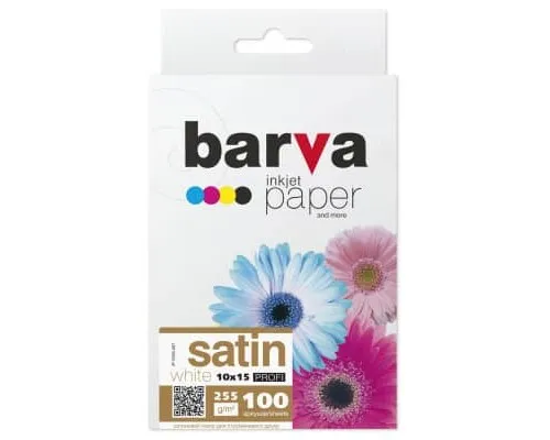 Фотопапір Barva 10x15, 255 g/m2, PROFI, 100арк, satin (V255-267)