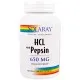 Пробиотики Solaray Бетаин HCL и Пеппсин, HCL with Pepsin, 650 мг, 100 вегетари (SOR-04814)