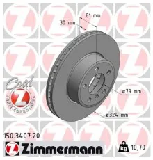 Гальмівний диск ZIMMERMANN 150.3407.20