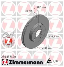 Тормозной диск ZIMMERMANN 250.1371.20