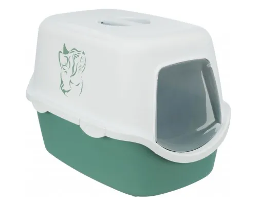Туалет для кошек Trixie Vico закрытый (зеленый/белый) (4011905402796)