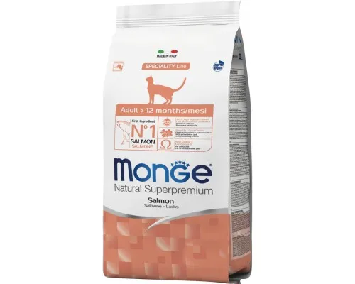 Сухой корм для кошек Monge Cat Adult с лососем 10 кг (8009470056298)
