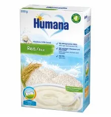 Дитяча каша Humana молочна рисова 200 г (4031244775603)