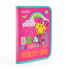 Папка для зошитів Yes В5 на блискавці Smiley World pink (491363)