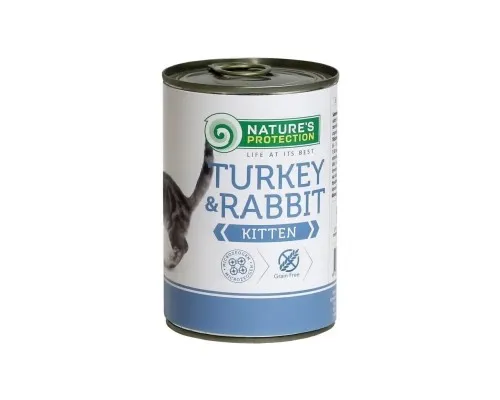 Консервы для кошек Natures Protection Kitten Turkey & Rabbit 400 г (KIK24634)