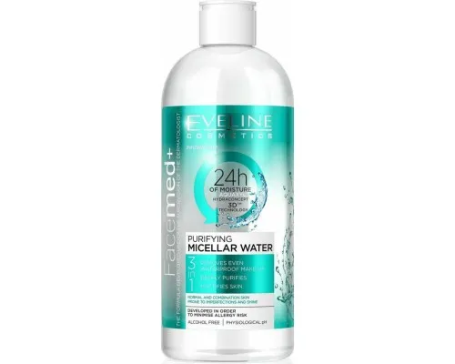 Мицеллярная вода Eveline Cosmetics Facemed+ Очищающая 400 мл (5901761919400)