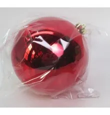 Ялинкова іграшка Novogod`ko куля, пластик, 15 cм, червона, глянець (974067)