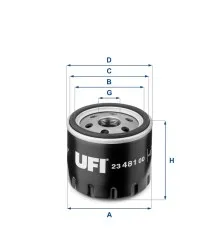 Фильтр масляный UFI 23.481.00