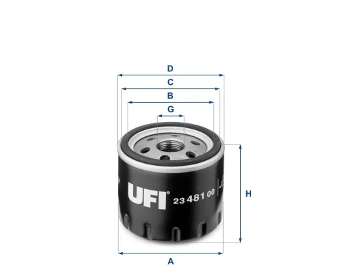 Фільтр масляний UFI 23.481.00