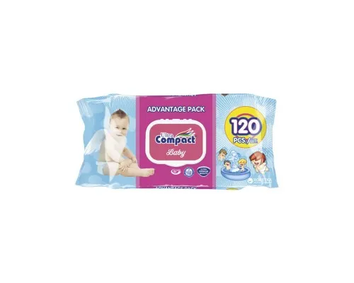 Детские влажные салфетки Ultra Compact Angels Baby 120 шт. с клапаном (8697420532789)