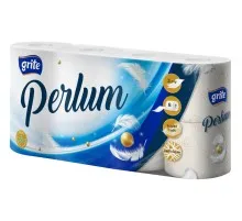 Туалетний папір Grite Perlum 3 шари 8 рулонів (4770023351569)