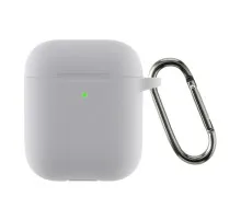 Чохол для навушників Armorstandart Ultrathin Silicone Case With Hook для Apple AirPods 2 Light Grey (ARM59685)