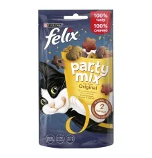 Лакомство для котов Purina Felix Party Mix Ориджинал Микс с курицей, печенью и индейкой 60 г (7613287631459)