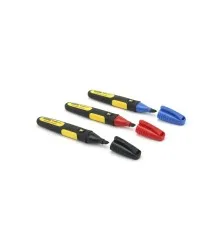 Набір маркерів Stanley FatMax, 3шт, стійке чорнило, чорний, червоний, синій (0-47-315)