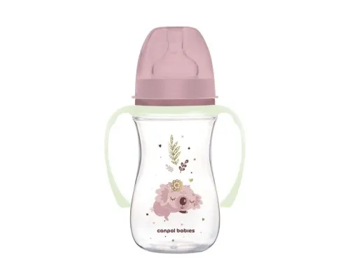 Пляшечка для годування Canpol babies Easystart Sleepy Koala 240 мл рожева (35/237_pin)