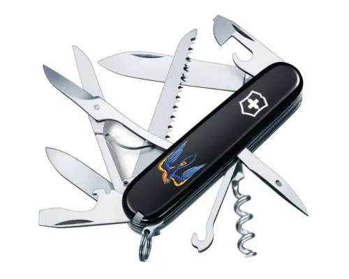 Ніж Victorinox Huntsman Ukraine 91 мм Чорний Тризуб-Ластівка (1.3713.3_T1230u)