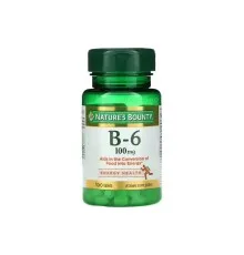 Вітамін Nature's Bounty Вітамін B6, 100 мг, Vitamin B6, 100 таблеток (NRT00650)