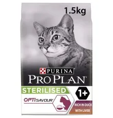 Сухой корм для кошек Purina Pro Plan для стерилизованных/кастрированных с уткой и печенью 1.5 кг (7613036732369)