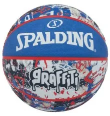 М'яч баскетбольний Spalding Graffitti синій, мультиколор Уні 7 84377Z (689344405933)