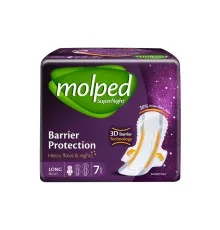 Гигиенические прокладки Molped SuperNight Long 28 см 7 шт. (8690536806805)