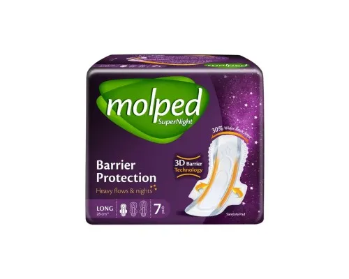 Гігієнічні прокладки Molped SuperNight Long 28 см 7 шт. (8690536806805)