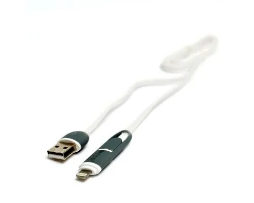 Дата кабель USB 2.0 AM to Lightning + Micro 5P 1.0m PowerPlant (KD00AS1292)