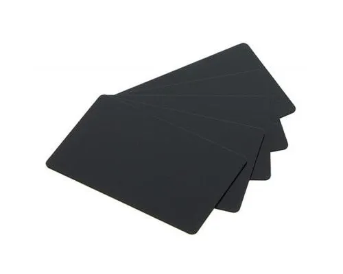 Картка пластикова чиста Evolis PVC-U 30 mil, чорные, матовые, 5х100 штук (C8001)