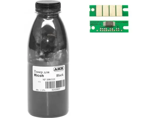Тонер Ricoh Aficio SP111, 60г Black +chip AHK (3202555)