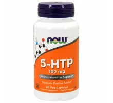 Аминокислота Now Foods 5-HTP (Гидрокситриптофан), 100мг, 60 вегетарианских капсул (NOW-00105)