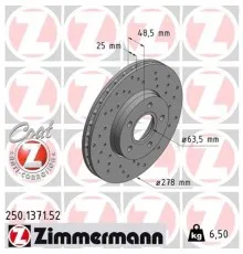 Тормозной диск ZIMMERMANN 250.1371.52