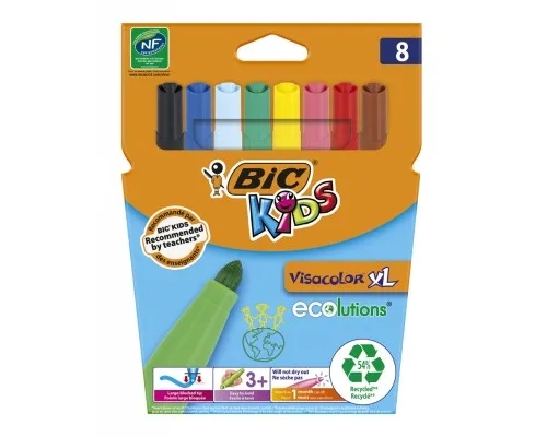 Фломастери Bic Kids Visacolor XL, 8 кольорів (bc8290062)