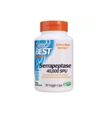 Витаминно-минеральный комплекс Doctor's Best Серрапептаза , Serrapeptase, 40,000 SPU, 90 капсул (DRB-00149)