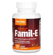Витамин Jarrow Formulas Витамин Е, Семейство витаминов E, Famil-E, 60 желатиновых к (JRW-12028)