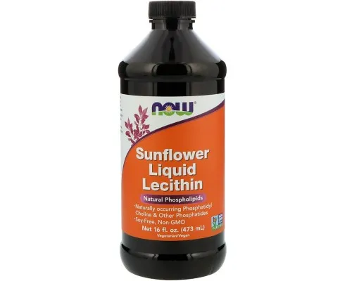 Аминокислота Now Foods Подсолнечный Лецитин, Sunflower Liquid Lecithin, 473 мл. (NOW-02372)