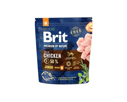 Сухой корм для собак Brit Premium Dog Junior M 1 кг (8595602526314)
