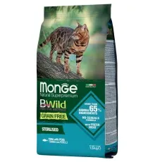 Сухий корм для кішок Monge Cat Bwild GR.FREE зі смаком тунця 1.5 кг (8009470012089)