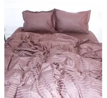 Підковдра MirSon Satin Stripe 30-0006 Dark Brown 200х220 см (2200005249611)