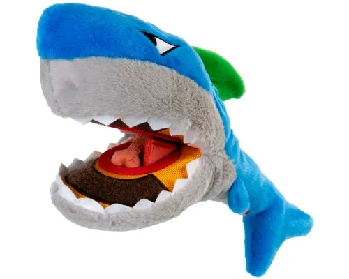 Іграшка для собак GiGwi Basic Акула для ласощів з пискавкою 30 см (75049)