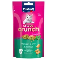 Ласощі для котів Vitakraft Crispy Crunch подушечки для зубів з м'ятою 60 г (4008239288134)