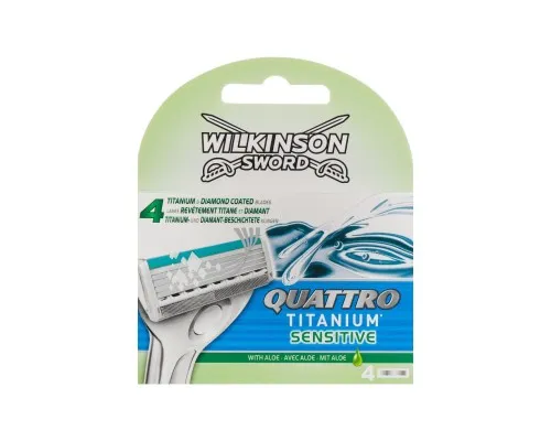 Сменные кассеты Wilkinson Sword Quattro Titanium Sensitive 4 шт. (4027800509805)