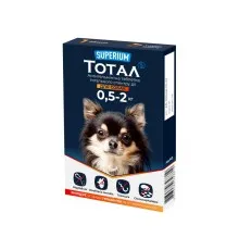 Таблетки для животных SUPERIUM Тотал тотального спектра действия для собак 0.5-2 кг (4823089348810)