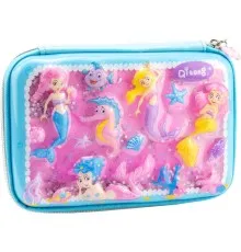 Пенал Cool For School подвійний з ефектом акваріума 1 відділення Блакитний (QT-5703-Blue)
