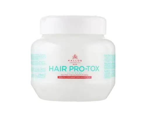 Маска для волосся Kallos Cosmetics Hair Pro-Tox Відновлювальна з кератином, колагеном і гіалуроновою кислотою 275 мл (5998889515942)