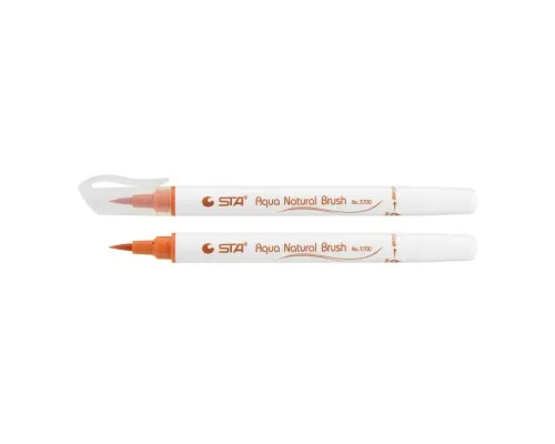 Художественный маркер STA кисточка акварельная AQUA NATURAL BRUSH 3700, оранжевый (STA3700-7)