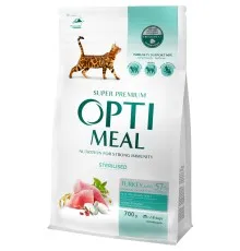 Сухий корм для кішок Optimeal для стерилізованих/кастрованих індичка та овес 700 г (4820215369633)