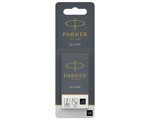 Чорнило для піряних ручок Parker Картриджі Quink / 5шт чорний блістер (11 416BK)