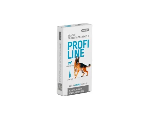 Капли для животных ProVET Profiline инсектоакарицид для собак 20-40 кг 4/3 мл (4823082431021)