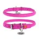 Нашийник для тварин WAUDOG Glamour з QR паспортом, круглий, XS d8 мм Д 20-25 см рожевий (22407)